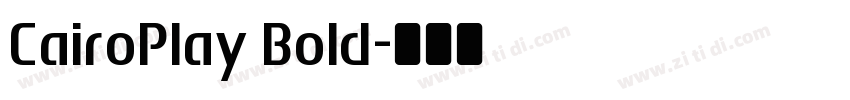 CairoPlay Bold字体转换
